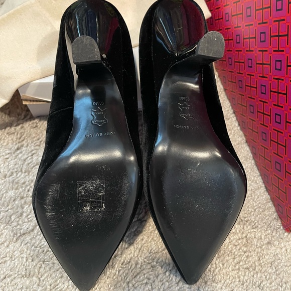 Tory Burch Eleanor pave pump heel velvet shoes size 9.5 worn once - Picture 8 of 12